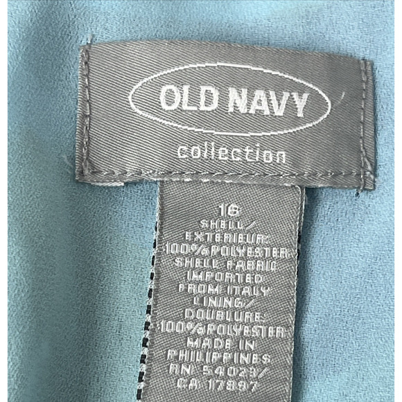 Old Navy V Neck Chiffon Midi Tank Dress Size 16 Blue Floral V Neck Lightweight - Picture 9 of 11